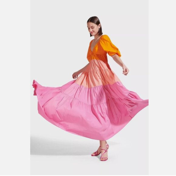 STAUD Colorblock Maxi Dress - Picture 3 of 9